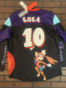 TUNE SQUAD Lola Bunny Headgear Classics Hockey Purp Jersey~Never Worn~M L XL 2X