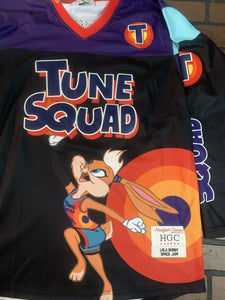 TUNE SQUAD Lola Bunny Headgear Classics Hockey Purp Jersey~Never Worn~M L XL 2X