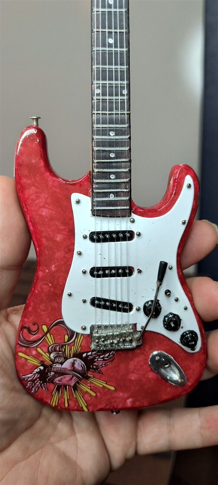 DAVID LOZEAU - Sacred Heart Fender Strat 1:4 Scale Replica Guitar ~Axe Heaven~