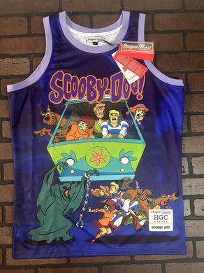 SCOOBY DOO & Mystery Machine Headgear Classics Basketball Jersey~Never Worn~L XL