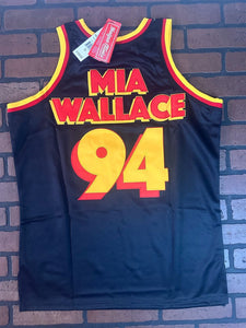 PULP FICTION MIA WALLACE Black Headgear Classics Basketball Jersey~Never Worn~XL