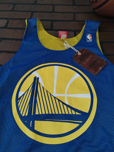 GOLDEN STATE WARRIORS Mitchell & Ness Drop Step Basketball Jersey ~New~ S M 2XL