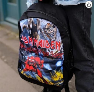 IRON MAIDEN- Rocksax Number of the Beast Classic Backpack ~New~