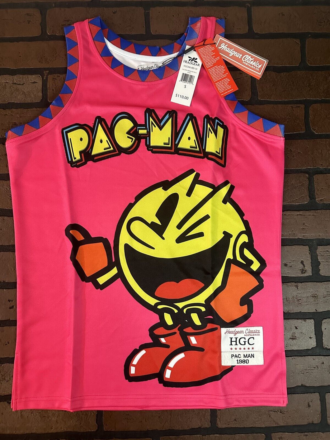 PAC MAN Pink Headgear Classics Basketball Jersey ~Never Worn~ S M L