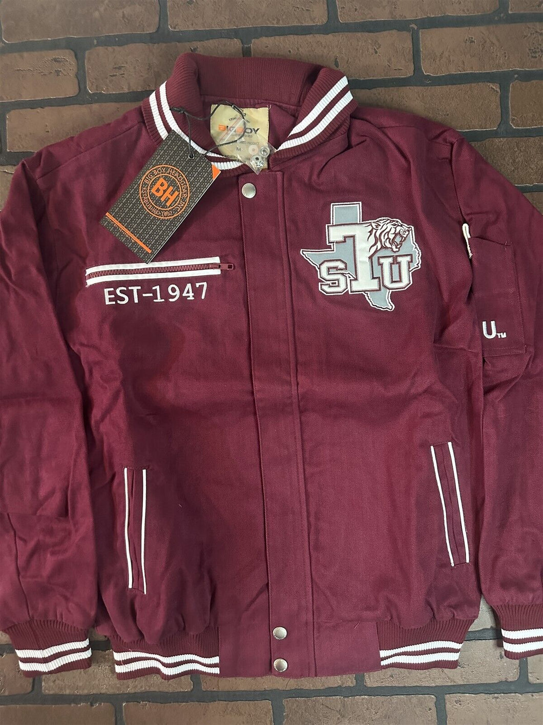 TEXAS SOUTHERN UNIVERSITY Big Boy Headgear Jacket~Never Worn~M XL 2XL