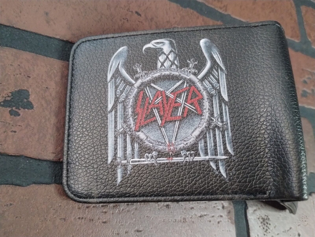 SLAYER - Rocksax Silver Eagle Bi-Fold LicensedWallet ~New~