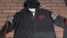 Load image into Gallery viewer, ED HARDY by Christian Audigier-Love Kills Slowly Black Zip-Up Sweater~VTG~ M-2XL