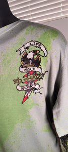 ED HARDY by Christian Audigier-20xx Life And Glory Vtg Green Sweater ~NEW~L-2XL