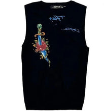 Load image into Gallery viewer, ED HARDY by Christian Audigier- Vtg Black Sleeveless Pullover Vest~NEW~M-2XL