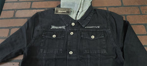 MEGADETH x PRIMITIVE Countdown Two-Fer Black Denim Jacket~Never Worn~ S M