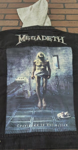 MEGADETH x PRIMITIVE Countdown Two-Fer Black Denim Jacket~Never Worn~ S M