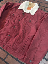 Load image into Gallery viewer, Levi&#39;s Red Denim Jacket with Sherpa Interior