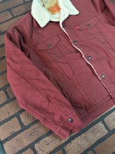 Load image into Gallery viewer, Levi&#39;s Red Denim Jacket with Sherpa Interior