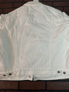 Levi's White Denim Jacket with Sherpa Interior