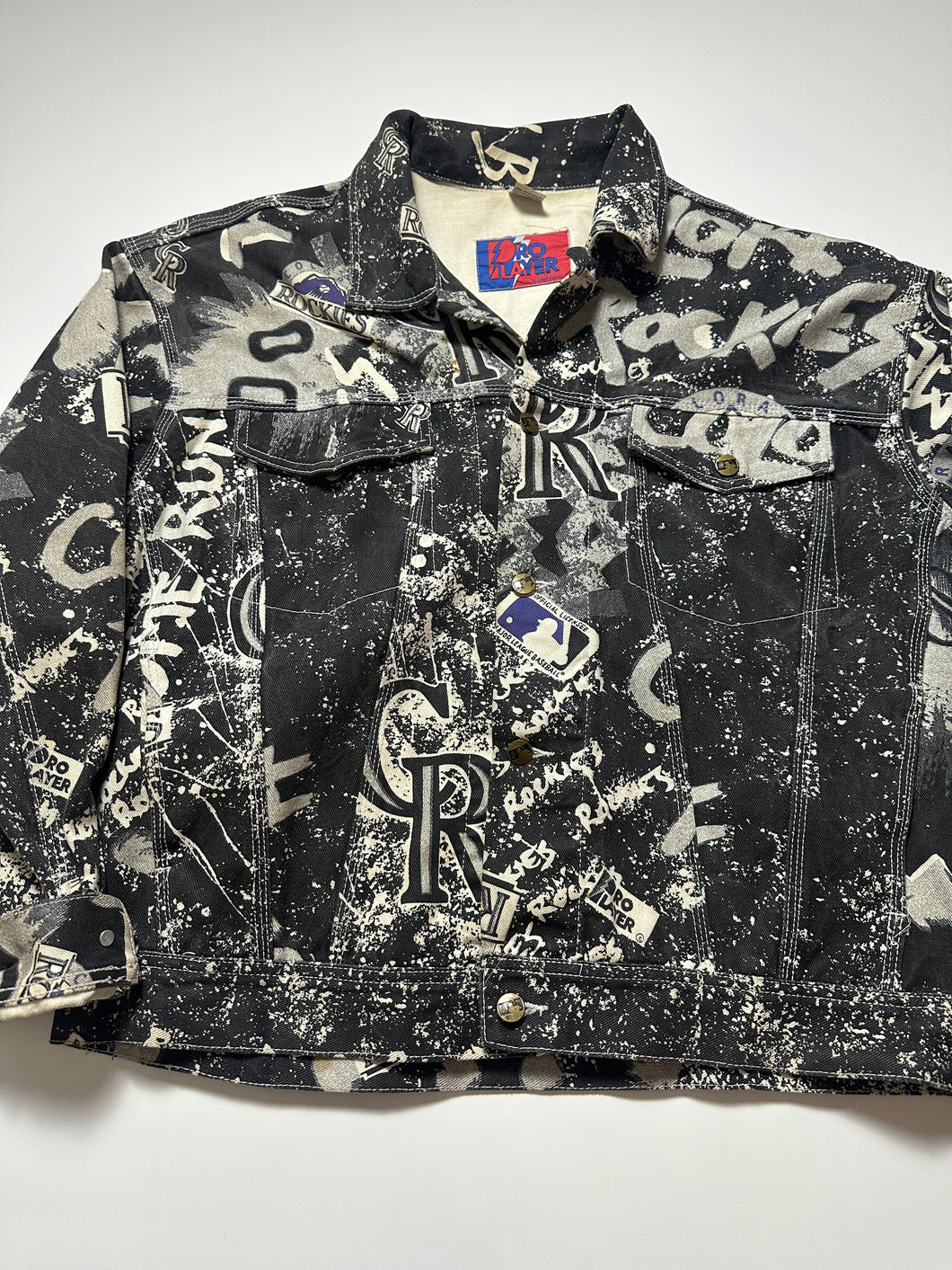 Colorado Rockies Denim Pro Player AOP Jacket