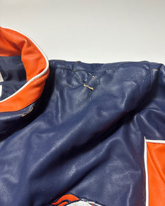 Denver Broncos Blue Vintage Leather Jacket