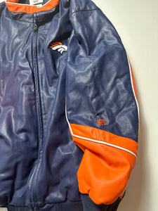 Denver Broncos Blue Vintage Leather Jacket