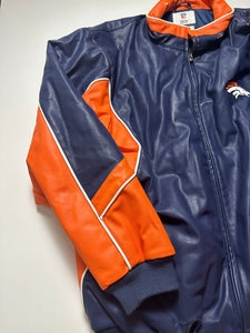 Denver Broncos Blue Vintage Leather Jacket