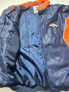 Denver Broncos Blue Vintage Leather Jacket