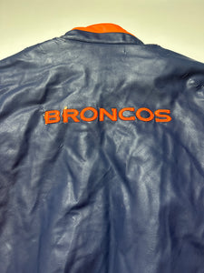 Denver Broncos Blue Vintage Leather Jacket