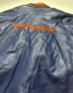 Denver Broncos Blue Vintage Leather Jacket