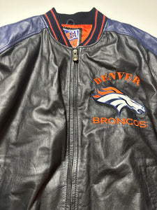 Denver Broncos Black Vintage Leather Jacket