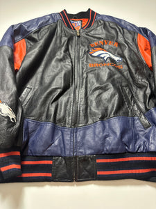 Denver Broncos Black Vintage Leather Jacket