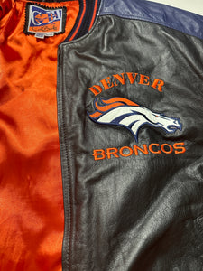 Denver Broncos Black Vintage Leather Jacket