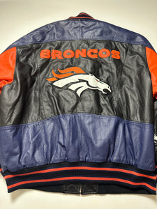 Denver Broncos Black Vintage Leather Jacket