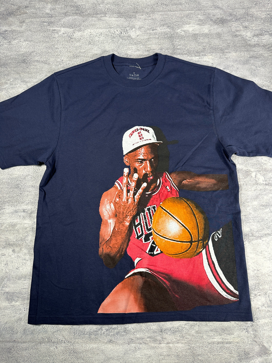 Michael Jordan Threepeat Navy T-Shirt