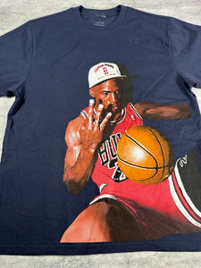 Michael Jordan Threepeat Navy T-Shirt