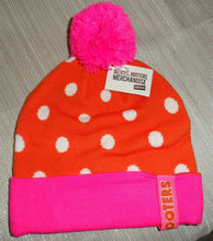 Load image into Gallery viewer, HOOTERS Orange Polka Dot Licensed Striped Knit Beanie *Never Worn*