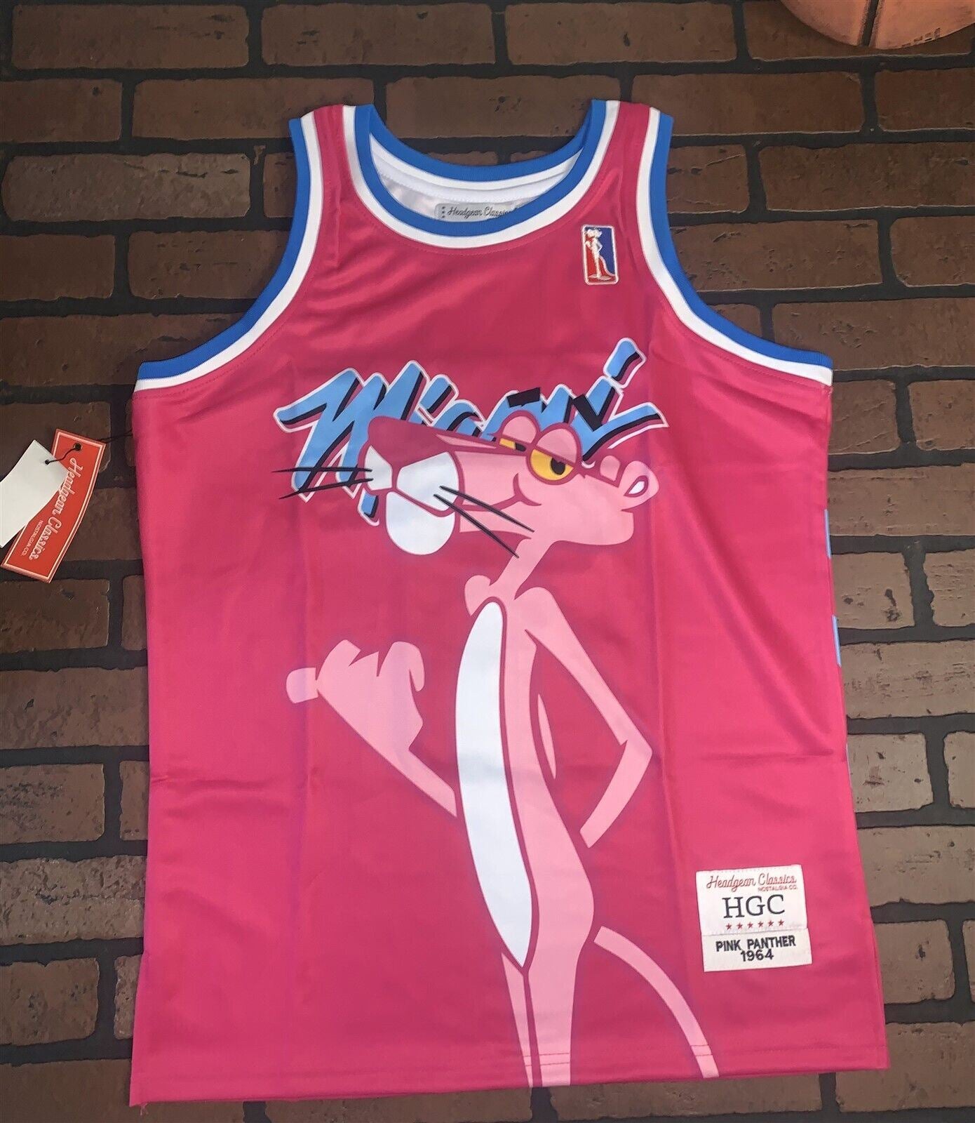 Steal Deal Pink Panther / Miami Red Headgear Classics Basketball Jersey ~never Worn~ M M