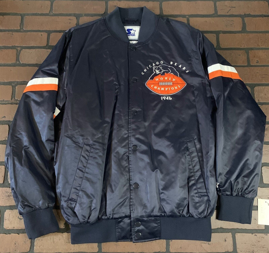 1946 CHICAGO Bears World Champions Embroidered Starter Retro Jacket~Ne – DV  Multimedia LLC