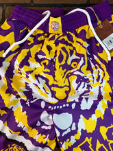 Load image into Gallery viewer, LSU TIGERS Mitchell &amp; Ness Jumbotron 2.0 Basketball Shorts ~New~