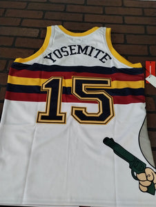 YOSEMITE SAM / DENVER White Headgear Classics Basketball Jersey ~Never Worn~ M