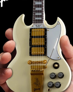 GIBSON 1964 SG Custom White 1:4 Scale Replica Guitar ~Axe Heaven~