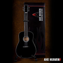 Load image into Gallery viewer, JOHNNY CASH -Martin Black Acoustic 1:4 Scale Signature Replica Guitar ~Axe Heaven~